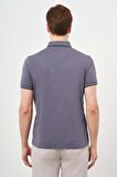  Erkek Füme Trend Merserize Düz Düğmeli Yaka Dynamic Fit T-Shirt
