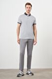  Erkek Antrasit Trend Compact Rotasyon Baskı Pike Polo Yaka T-Shirt
