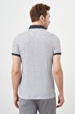  Erkek Antrasit Trend Compact Rotasyon Baskı Pike Polo Yaka T-Shirt