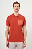  Erkek Tarçın Trend Compact Düz Pike Polo Yaka T-Shirt