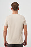  Erkek Bej Basic Bisiklet Yaka Dynamic Fit T-Shirt