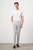  Erkek Gri Poliviskon Trend Pileli Slim Fit Spor Pantolon