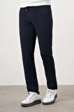  Erkek Lacivert Poliviskon Trend İpli Jogger Slim Fit Spor Pantolon