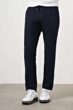  Erkek Lacivert Poliviskon Trend İpli Jogger Slim Fit Spor Pantolon