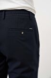  Erkek Lacivert Poliviskon Trend İpli Jogger Slim Fit Spor Pantolon