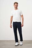  Erkek Lacivert Poliviskon Trend İpli Jogger Slim Fit Spor Pantolon