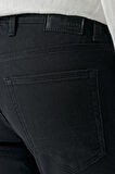  Erkek Siyah Mevsimlik Pamuk 5 Cep Slim Fit Jean Pantolon