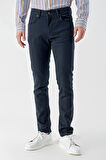  Erkek Lacivert Mevsimlik Pamuk 5 Cep Slim Fit Jean Pantolon