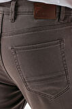  Erkek KAHVE Mevsimlik Pamuk 5 Cep Slim Fit Jean Pantolon