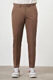  Erkek KAHVE Yazlık Pamuk Yan Cep Dynamic Fit Chino Pantolon