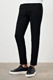  Erkek Siyah Yazlık Pileli Slim Fit Chino Pantolon