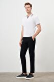  Erkek Siyah Yazlık Pileli Slim Fit Chino Pantolon