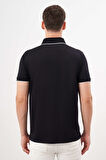  Erkek Siyah Trend Polo Yaka Dynamic Fit T-Shirt