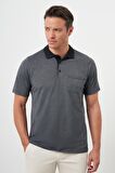  Erkek Antrasit Trend Cepli Polo Yaka T-Shirt