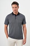  Erkek Antrasit Trend Cepli Polo Yaka T-Shirt