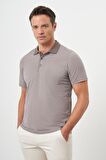  Erkek Bej Trend Cepli Polo Yaka T-Shirt
