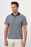  Erkek Lacivert Trend Cepli Polo Yaka T-Shirt