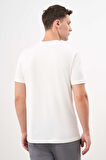  Erkek Beyaz Trend Süprem Baskılı Bisiklet Yaka Dynamic Fit T-Shirt