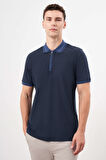  Erkek Lacivert Trend Polo Yaka Dynamic Fit T-Shirt