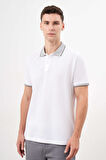  Erkek Beyaz Trend Polo Yaka Dynamic Fit T-Shirt