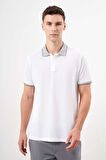  Erkek Beyaz Trend Polo Yaka Dynamic Fit T-Shirt