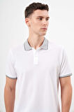  Erkek Beyaz Trend Polo Yaka Dynamic Fit T-Shirt