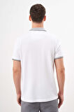  Erkek Beyaz Trend Polo Yaka Dynamic Fit T-Shirt