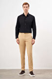  Erkek Hardal Sarısı Mevsimlik Pamuk Yan Cep Slim Fit Chino Pantolon