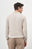  Erkek Bej Basic Polo Yaka Dynamic Fit Rahat Kesim Triko