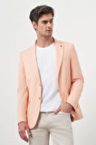  Erkek Yavruağzı Poliviskon Slim Fit Mono Yaka Klasik Ceket