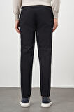  Erkek Siyah Pamuk Yan Cep Slim Fit Chino Pantolon