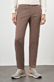  Erkek KAHVE Pamuk Yan Cep Slim Fit Chino Pantolon