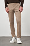  Erkek AÇIK KAHVE Pamuk Yan Cep Slim Fit Chino Pantolon