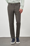  Erkek Haki Pamuk Yan Cep Slim Fit Chino Pantolon