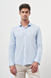  Erkek A. MAVİ Trend Slim Fit İtalyan Yaka Gömlek