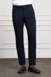  Erkek Lacivert Poliviskon Basic Slim Fit Dar Kesim Classic Pantolon