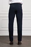  Erkek Lacivert Poliviskon Basic Slim Fit Dar Kesim Classic Pantolon