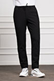  Erkek Siyah Poliviskon Jogger Dynamic Fit Rahat Kesim Pantolon