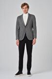  Erkek Füme Örme Slim Fit Mono Yaka Ceket