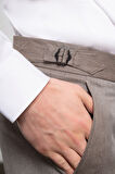  Erkek KAHVE Trend Slim Fit Dar Kesim Pileli Pantolon