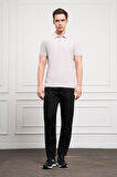  Erkek Gri Basic Polo Yaka Dynamic Fit T-Shirt
