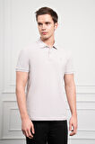  Erkek Gri Basic Polo Yaka Dynamic Fit T-Shirt