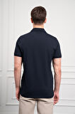  Erkek Lacivert Basic Polo Yaka Dynamic Fit T-Shirt
