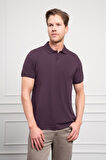  Erkek Mürdüm Basic Polo Yaka Dynamic Fit T-Shirt