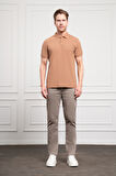  Erkek Vizon Basic Polo Yaka Dynamic Fit T-Shirt