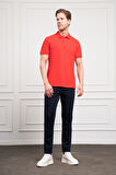  Erkek Kırmızı Basic Polo Yaka Dynamic Fit T-Shirt