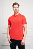  Erkek Kırmızı Basic Polo Yaka Dynamic Fit T-Shirt