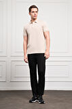  Erkek Bej Basic Polo Yaka Dynamic Fit T-Shirt