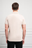  Erkek Bej Basic Polo Yaka Dynamic Fit T-Shirt