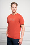  Erkek Tarçın Trend Bisiklet Yaka Pamuk Dinamik Fit T-Shirt